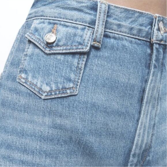 RE/DONE Hight Waist Wide-Leg Blue Jeans | Size 24 - Picture 5 of 9